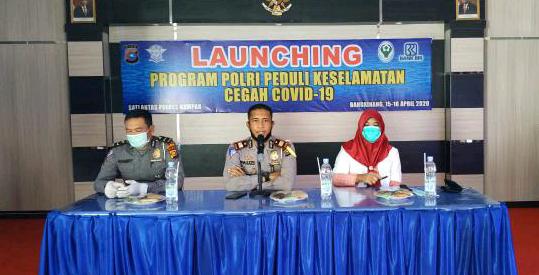 Launching Program Polri Peduli Keselamatan Cegah Covid-19 Kampar