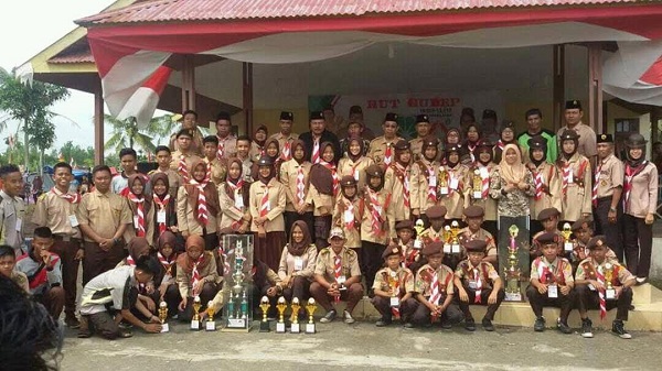 Pramuka MTs Riyadhatul Jannah Desa Sialang Panjang Raih Juara Umum
