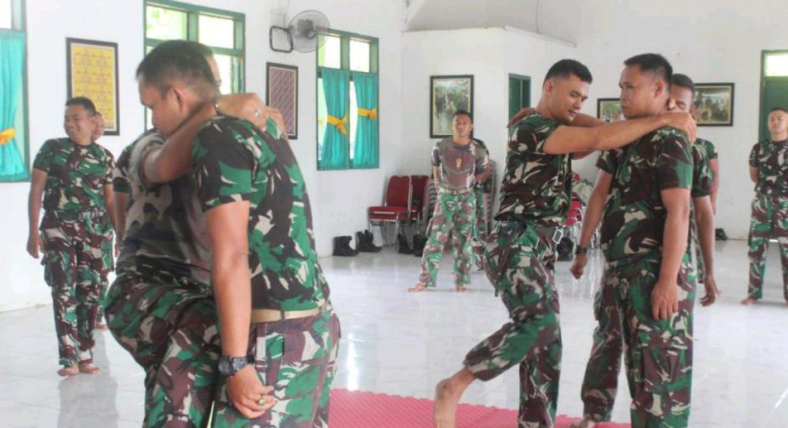 Prajurit Kodim 0314/Inhil Tingkatkan Kemampuan Beladiri Taktis