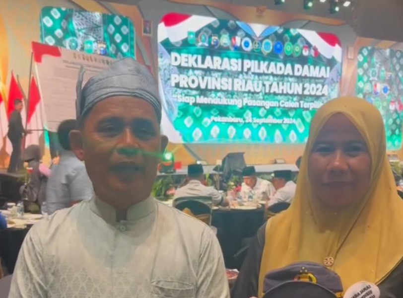 Haji Herman-Yuliantini Hadiri Deklarasi Pilkada Damai di Pekanbaru