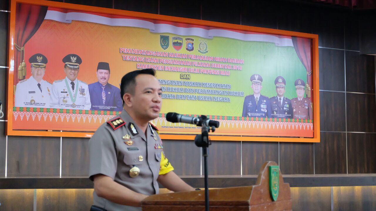 Pemda Kucurkan 2.5 M ke Polres Inhil untuk Pengamanan Pilkada 2018