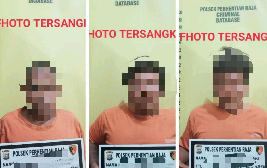 Polsek Perhentian Raja Tangkap 3 Pencuri TBS Milik PT Eka Daya Sejati Sukses