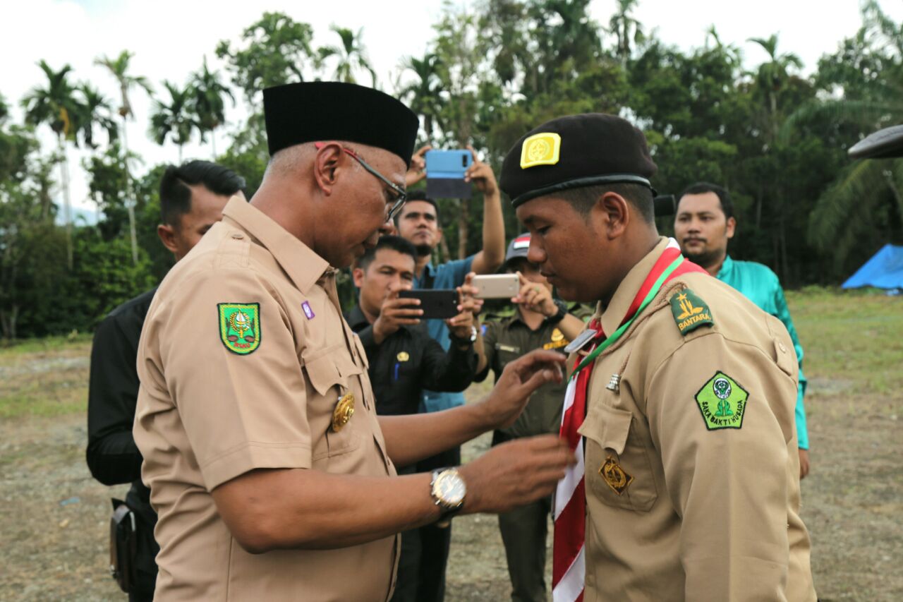 Rudiyanto Resmikan Perjusami Kwaran Kemuning Gerakan Pramuka Inhil