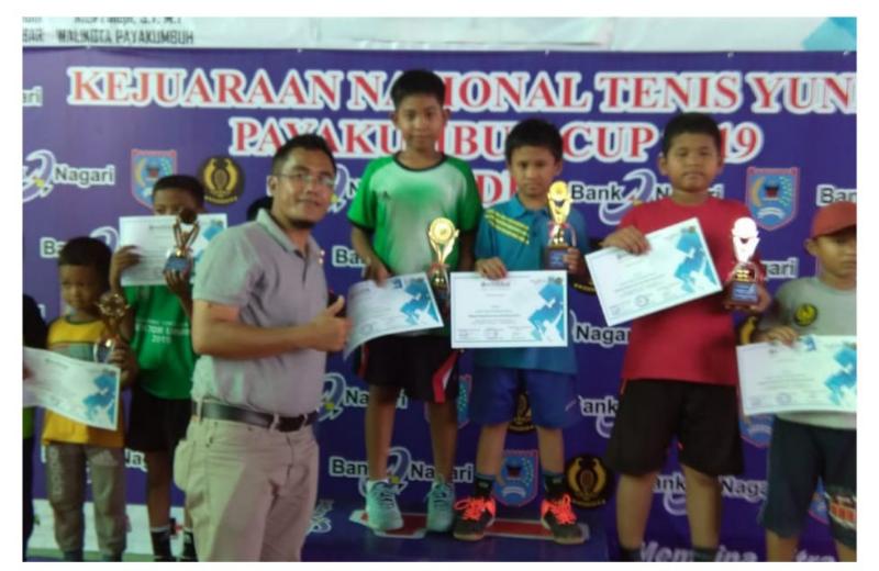 Atlit Tenis Junior Pelalawan Raih 10 Medali di Kejurnas 2019