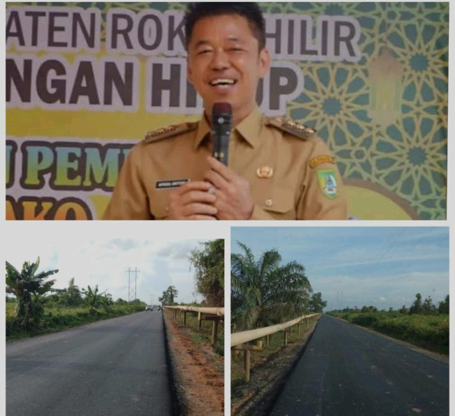 Bupati Rohil Sukses Yakinkan PT PHR Hotmix Jalan Lintas Kubu