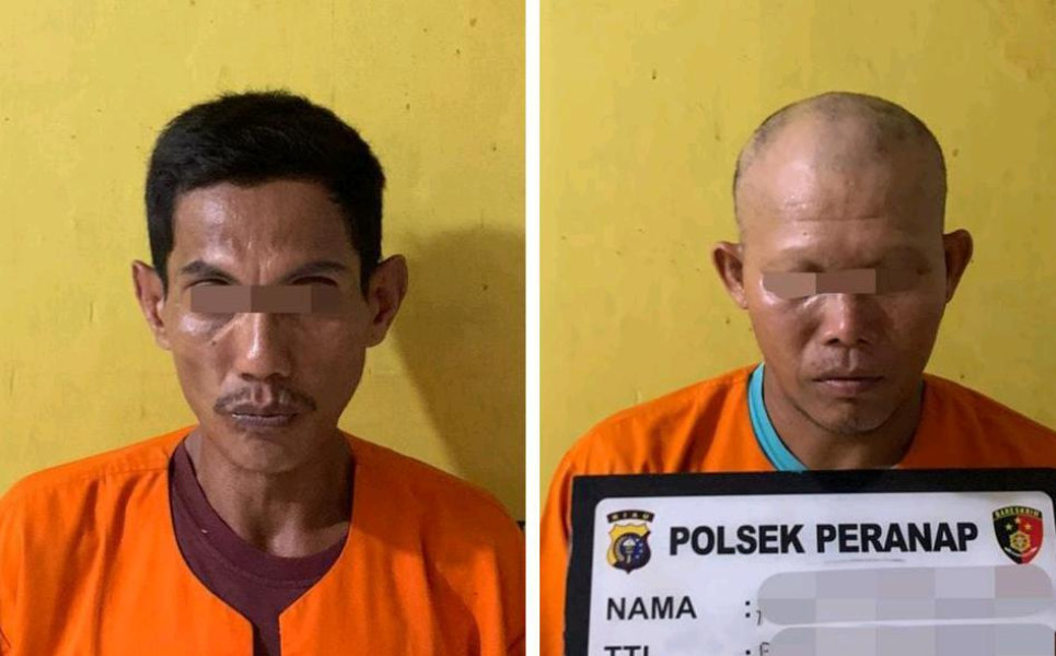 Polsek Peranap Ringkus Dua Pengedar Narkoba, BB 7,24 Gram Sabu