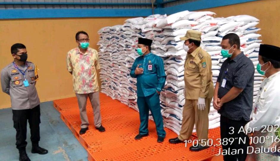 Hadapi Covid-19, Kapolres Rohul Pastikan Stok Beras Aman 6 Bulan Kedepan