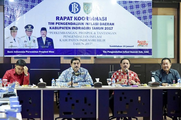Pimpin Rakor TIPD, Sekda Inhil Senang Tingkat Inflasi Inhil Yang Terbaik di Provinsi Riau Pada Tahun 2016