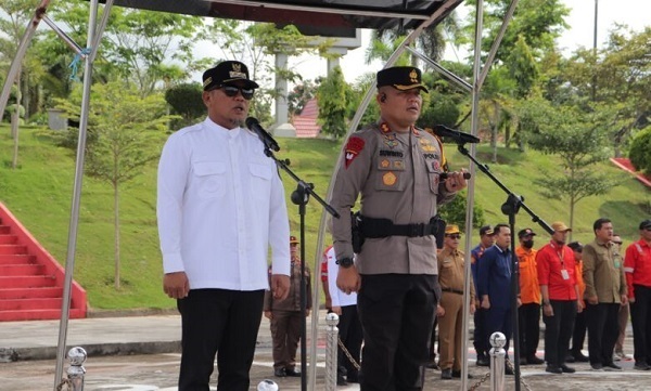 Antisipasi Musim Kemarau Pemkab Bersama TNI Polri gelar Apel Siaga Karhutla