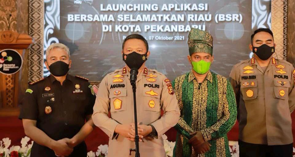 Giliran di Pekanbaru, Kapolda Riau Launching Aplikasi BSR