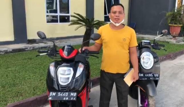 Polisi Kembalikan Sepeda Motor Korban Curanmor di Rohul