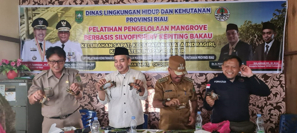 Anggota DPRD Riau Sulaiman Buka Pelaksanaan Pelatihan Budidaya Kepiting Bakau