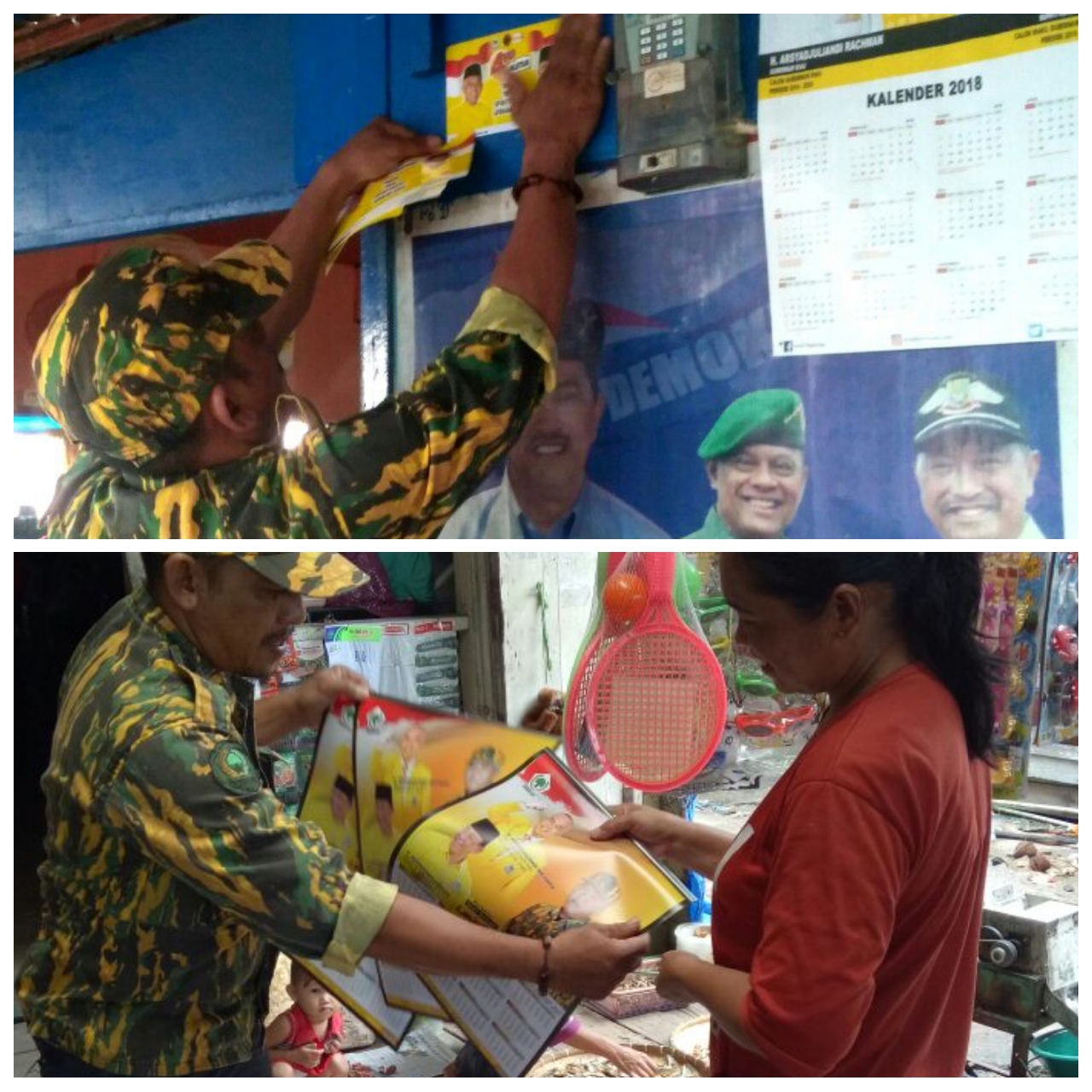 Pasukan AMPG Inhil Bergerak Aktif Sebarkan Stiker 'Ayo'