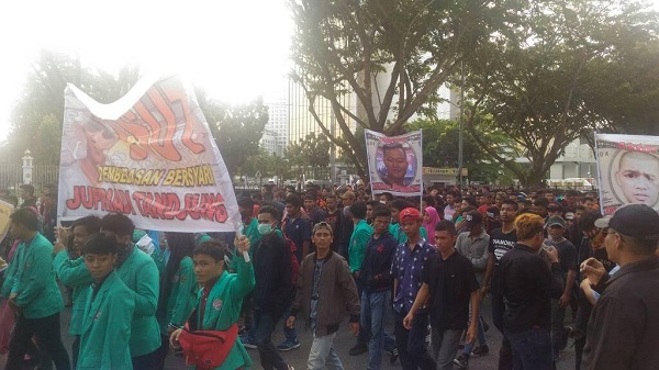 600 Massa Pinta Kapolda Riau Usut Aktor Demo Bayaran