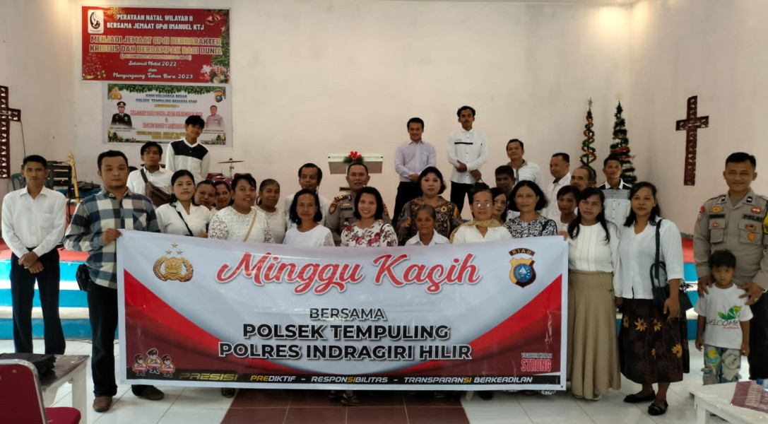 Kapolsek Tempuling Sampaikan Imbauan Kamtibmas ke Jemaat Gereja Pantekosta di Indonesia Imanuel