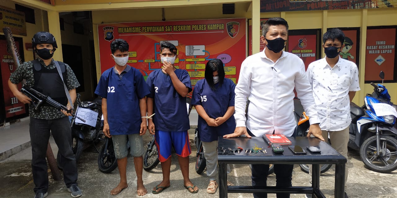 Polres Kampar Ungkap Jaringan Penadah Motor Curian Lintas Kota