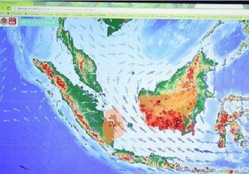 Inilah Titik Api di Riau Daerah Terindikasi Kebakaran Hutan dan Lahan