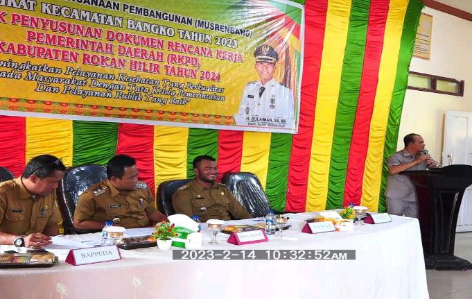 Wabup Rohil Buka Musrembang Kecamatan Bangko