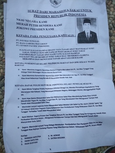 Gelar Demo di DPRD Riau, Seorang Orator Sebut Sejumlah Perusahaan sebagai ''Penjajah''