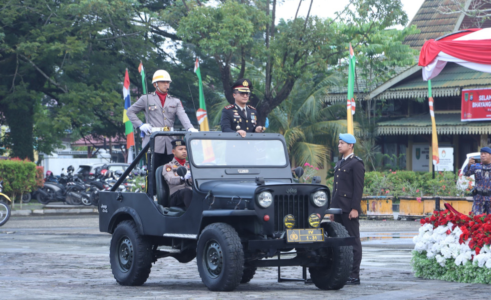 Polres Inhil Gelar Upacara Hari Bhayangkara ke 78