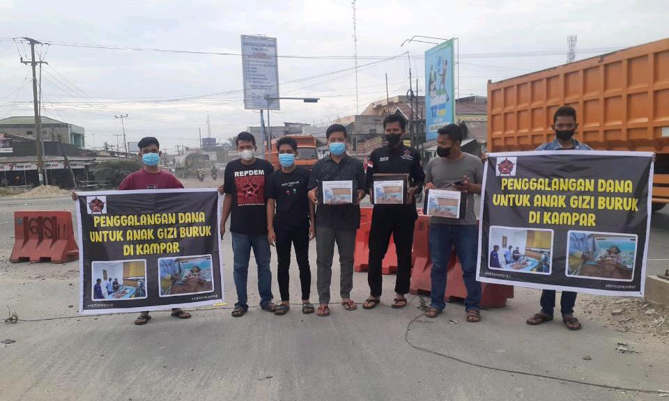 Bantu Bocah Penderita Gizi Buruk, Repdem Riau Galang Dana