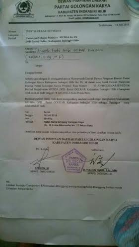 Kader Golkar Inhil Nyatakan Pelaksanaan Musda DPD II di Pekanbaru Sudah Menyalahi Aturan