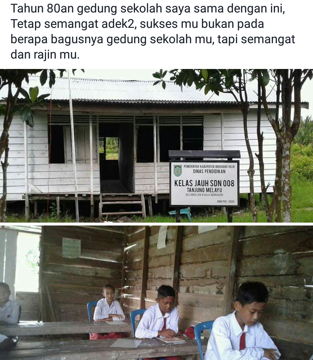 Begini Kondisi SDN 008 Kelas Jauh Tanjung Melayu