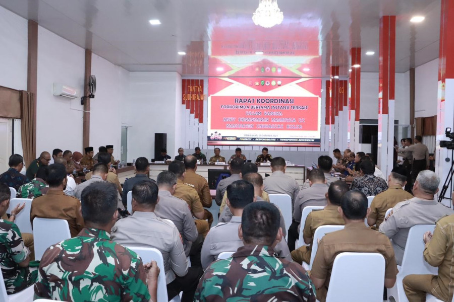 Polres Inhil bersam Forkopimda Rapat Anev Penanganan Karhutla