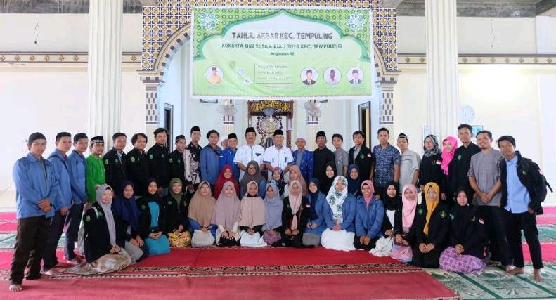Tahlil Akbar Se-Kecamatan Tempuling Tajaan Mahasiswa KKN UIN Suska Riau