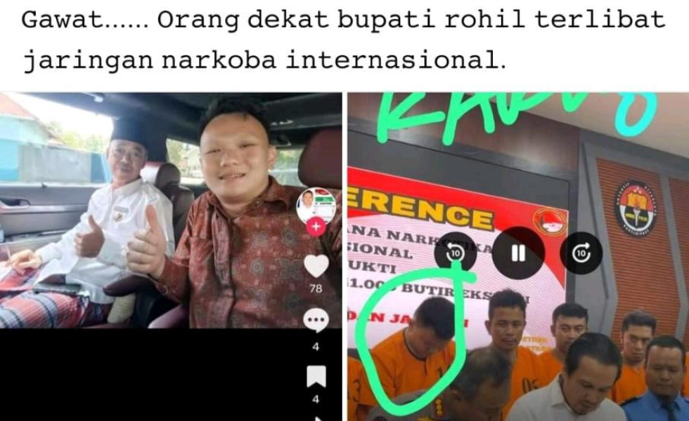 Pengedar Sabu Jaringan Internasional Dikaitkan Dekat dengan Bupati Rohil, Ini kata Afrizal Sintong