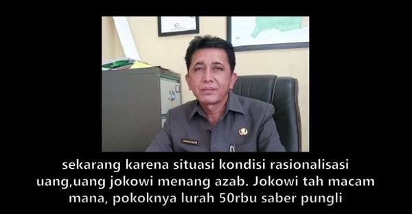 Rekaman Lukman Hakim Lurah Sungai Sibam Payung Sekaki Ini Memaki Jokowi Karena Saber Pungli