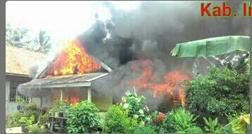 Kabupaten Inhil Langganan Kebakaran, Pergi Kekebun Rumah Zeno Dilalap Sijago Merah
