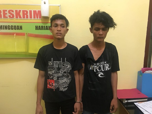 Dalam Tempo Satu Jam, Duo Jambret Di Pelalawan Dibekuk Polisi