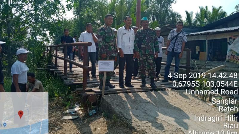 Kodim 0314/Inhil Tinjau Lokasi Sasaran TNI Manunggal Membangun Desa ke-106