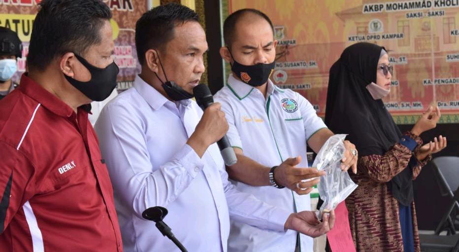 Polres Kampar Ekspos Pengungkapan Kasus Narkoba dan Curanmor