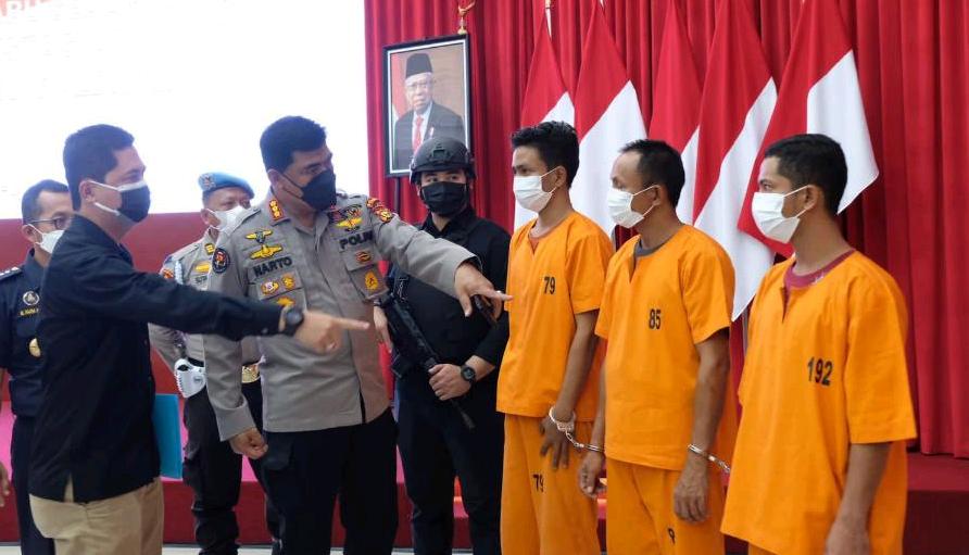 Bawa 19 Kg Sabu dari Malaysia, 3 Pria di Bengkalis Dibekuk