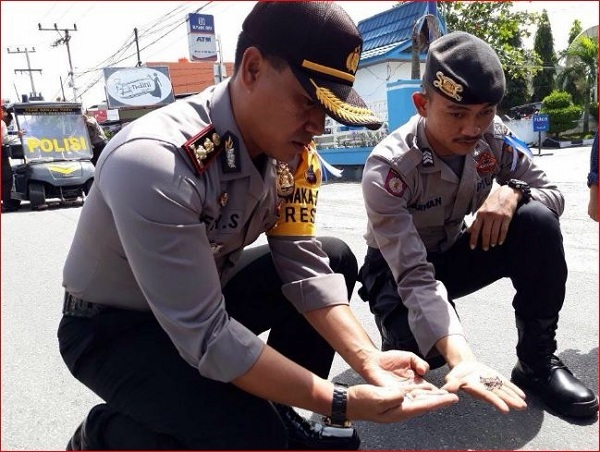 Polresta Pekanbaru Turunkan Tim Ranjau Paku Antisipasi Tindak Kriminal