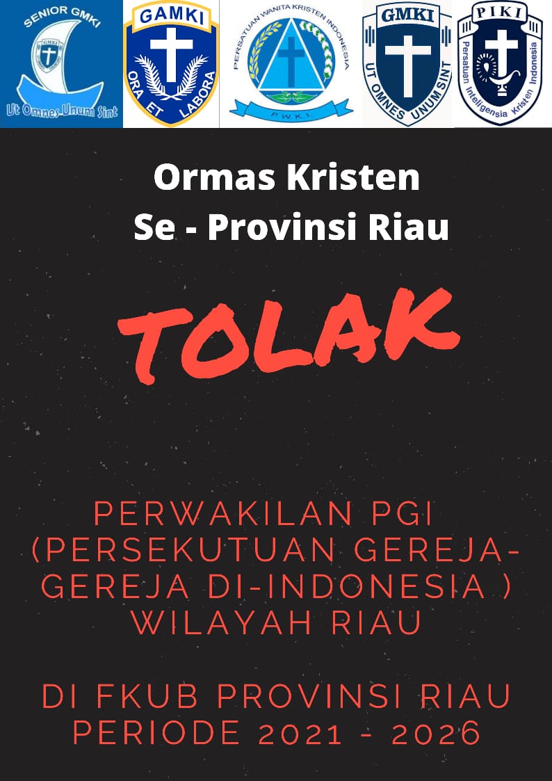 Ormas Kristen se-Riau Tolak Perwakilan Kristen di FKUB Riau