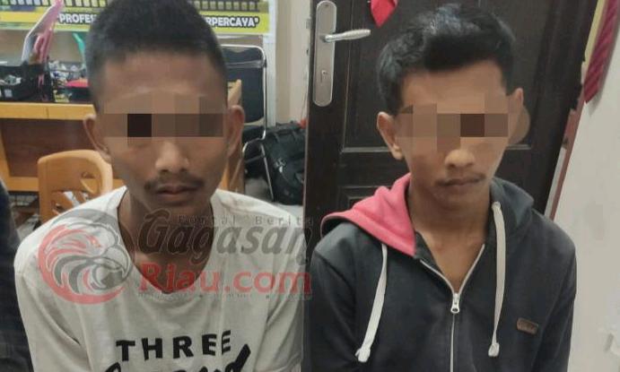 2 Pemuda Diciduk Satresnarkoba Polres Kampar di Desa Penghidupan