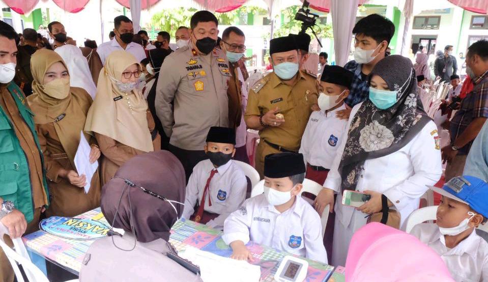 Wakapolda Riau Hadiri Launching Vaksinasi Anak Usia 6-11 Tahun