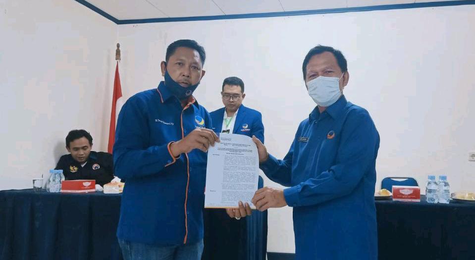 Taufik Hidayad Resmi Nahkodai Partai NasDem Inhil Periode 2020-2024