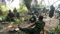 Lelah Letih Tersirat Diwajah Prajurit TNI Usai Padamkan Api Karhutla