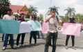 Pendemo Desak Aparat Usut Korupsi di Dinas Bina Marga Riau