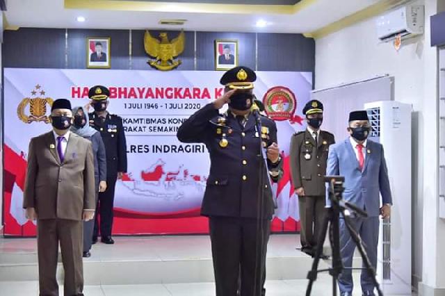 Wakil Bupati SU Hadiri Apel Upacara HUT Bhayangkara Ke-74 TH 2020