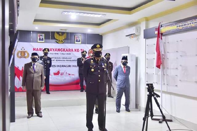 Wakil Bupati SU Hadiri Apel Upacara HUT Bhayangkara Ke-74 TH 2020
