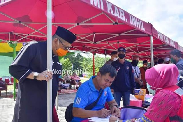 Bupati Wardan Hadiri Baksosl Donor Darah Dalam Rangka Milad Ke-55 Inhil