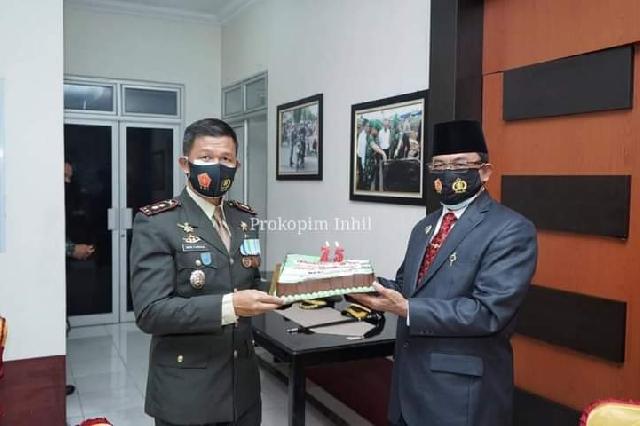 Bupati Wardan Ikuti Upacara HUT TNI Ke-75 TH 2020 Secara Virtual