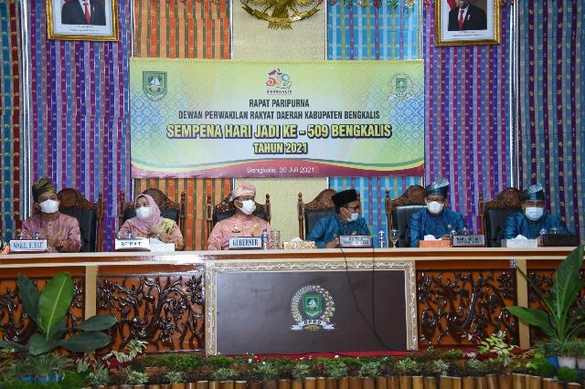 Paripurna Istimewa Sampena Hari Jadi Ke - 509 Kabupaten Bengkalis Berlangsung Hikmat dan Terbatas